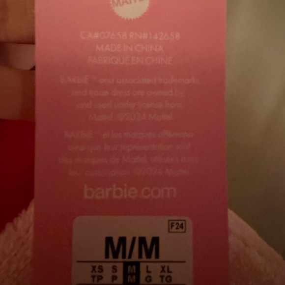 Oh So Barbie Pink Fleece Top M -New - Picture 4 of 7